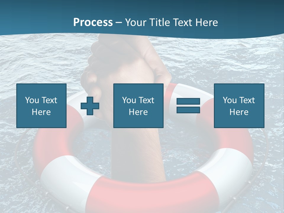 Red Protection Hands PowerPoint Template