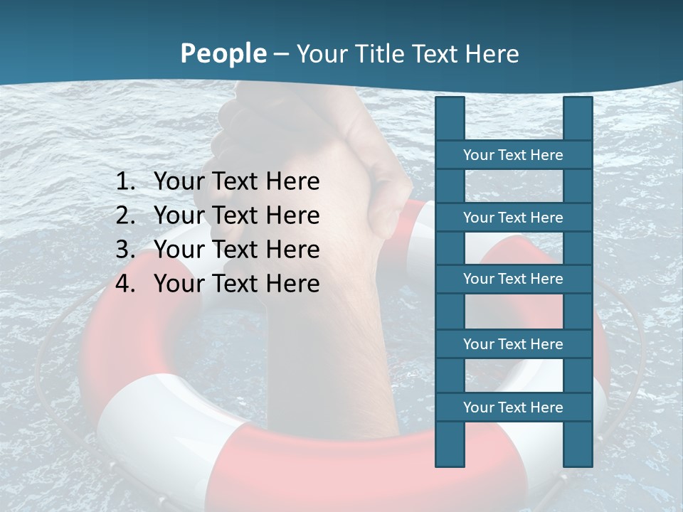 Red Protection Hands PowerPoint Template