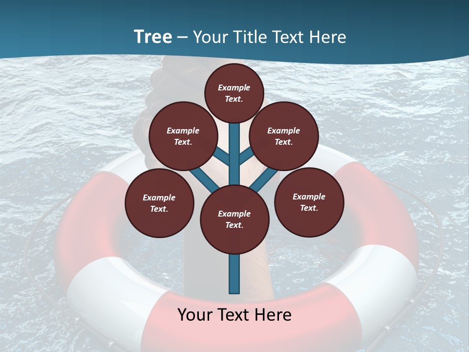 Red Protection Hands PowerPoint Template