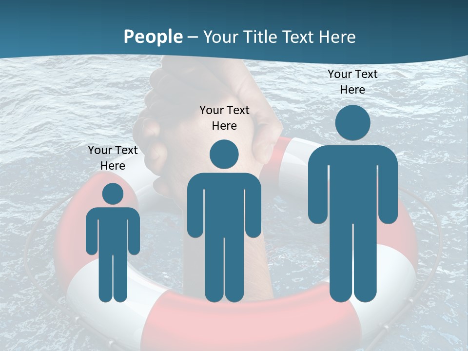 Red Protection Hands PowerPoint Template