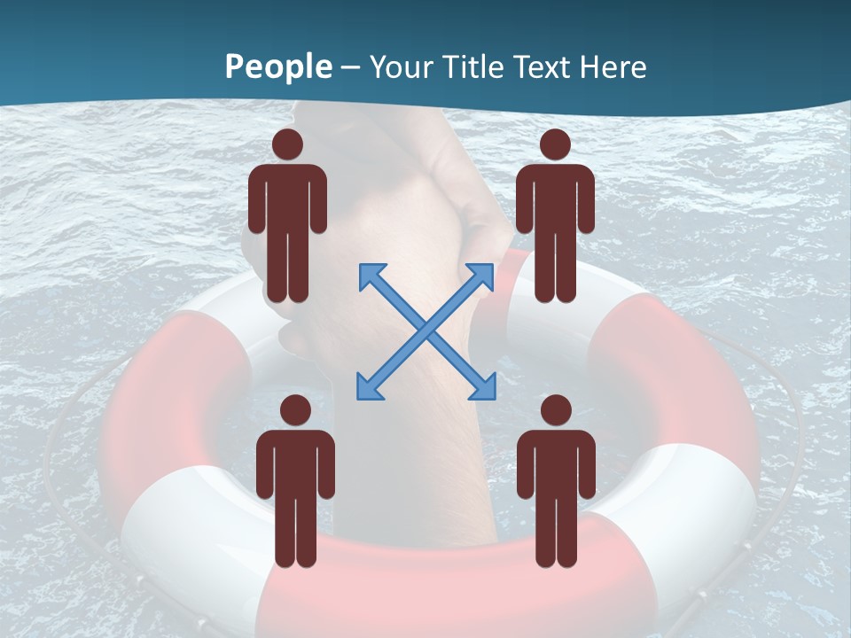 Red Protection Hands PowerPoint Template