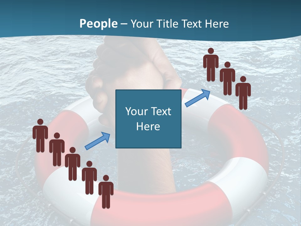 Red Protection Hands PowerPoint Template