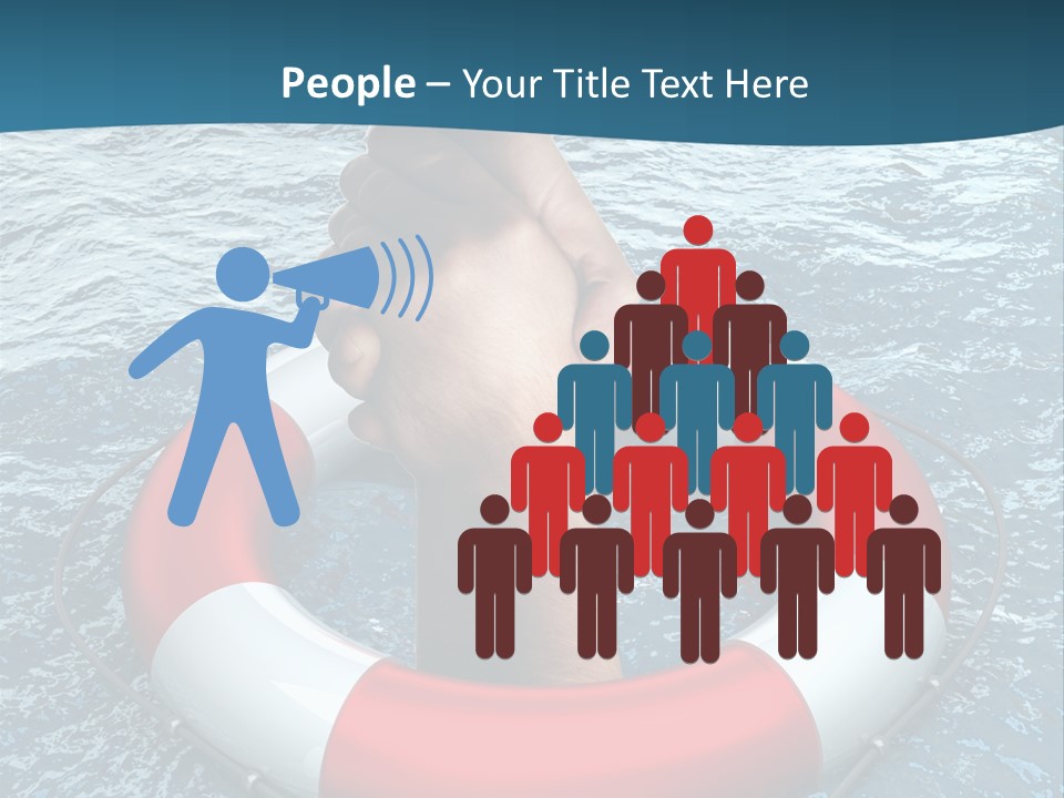 Red Protection Hands PowerPoint Template