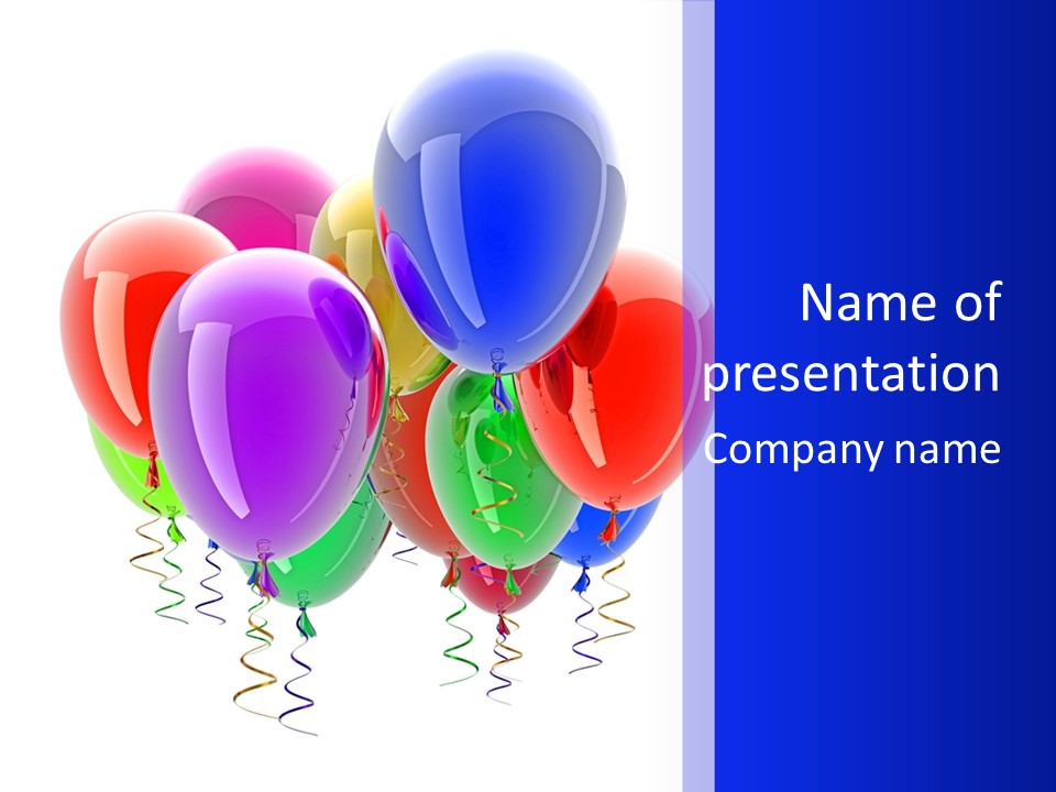 Multicolor Surprise Helium PowerPoint Template