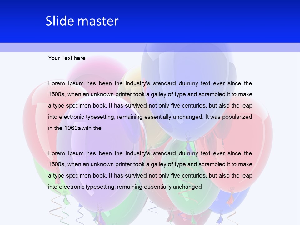 Multicolor Surprise Helium PowerPoint Template