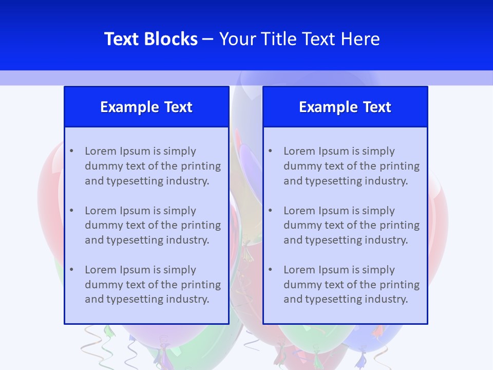 Multicolor Surprise Helium PowerPoint Template