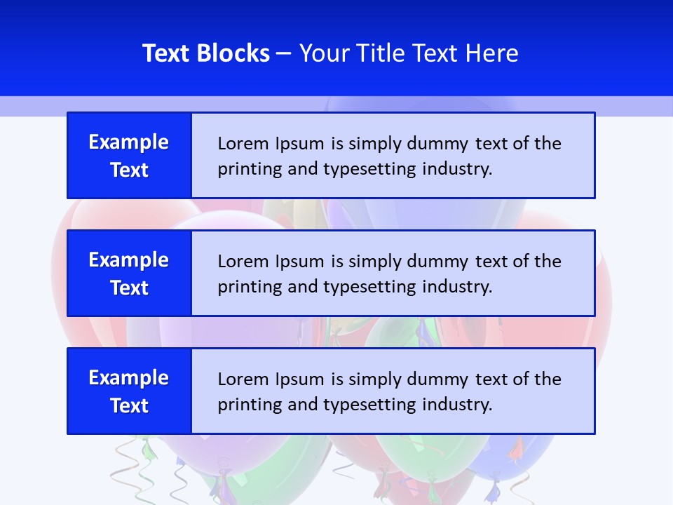 Multicolor Surprise Helium PowerPoint Template