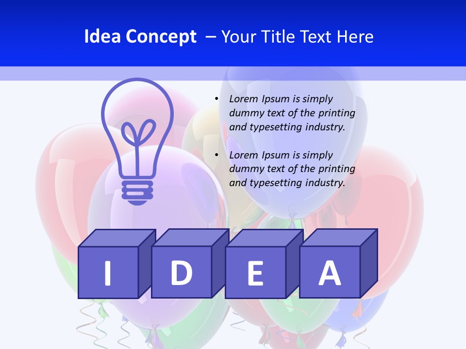 Multicolor Surprise Helium PowerPoint Template