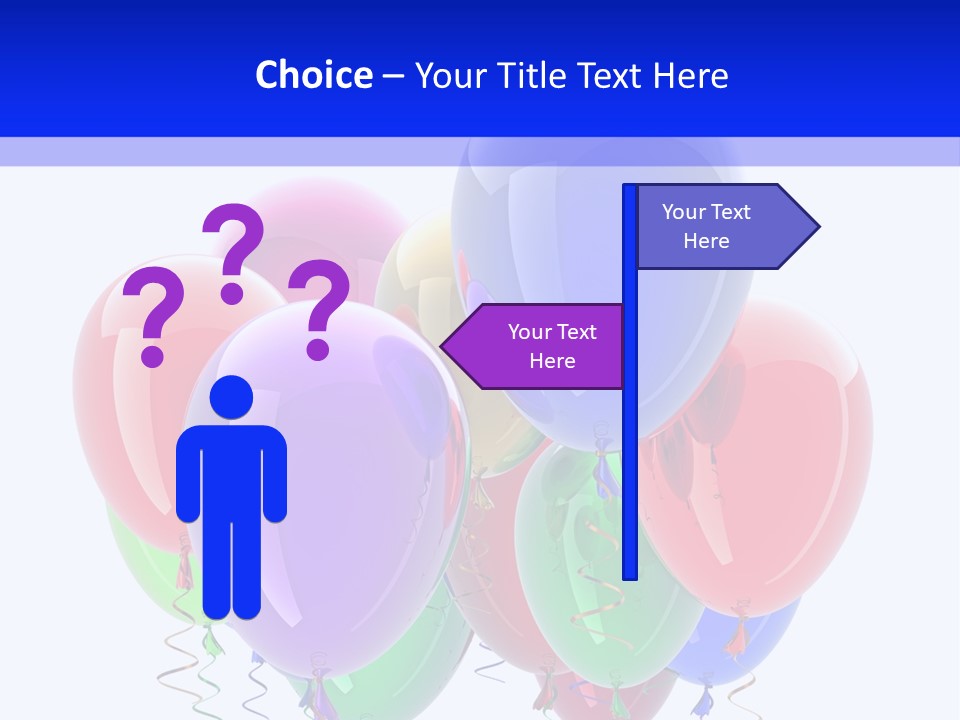 Multicolor Surprise Helium PowerPoint Template