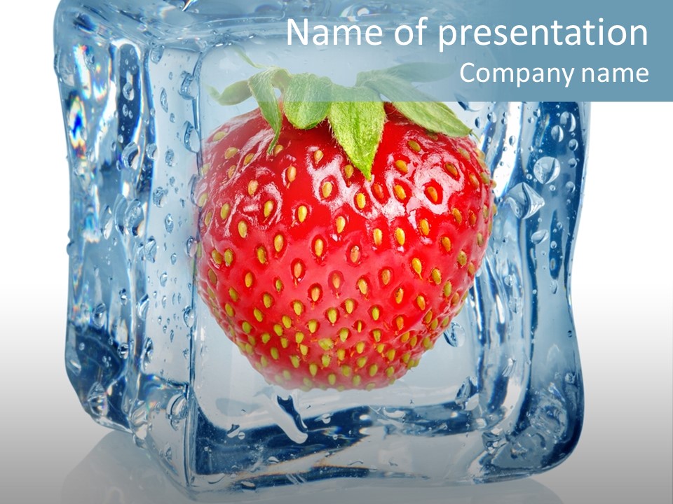 Ice Crystal Wet Melting PowerPoint Template