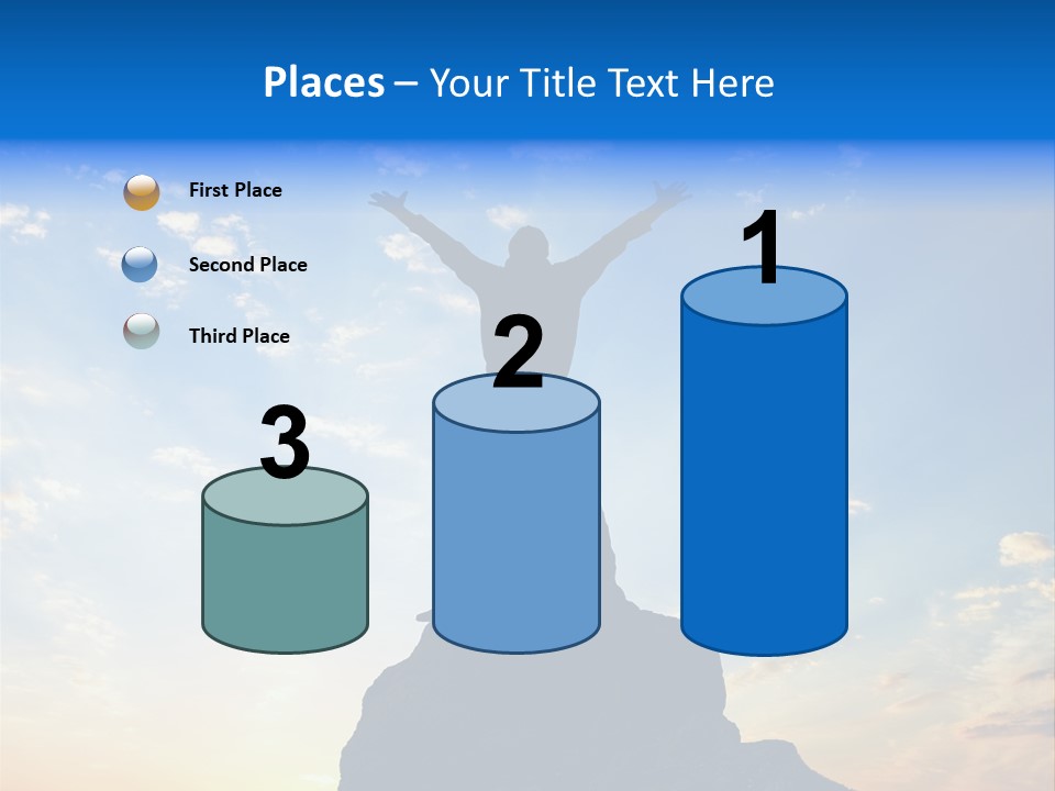 Blue Stand Icon PowerPoint Template