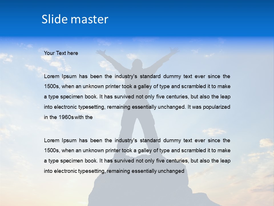 Blue Stand Icon PowerPoint Template