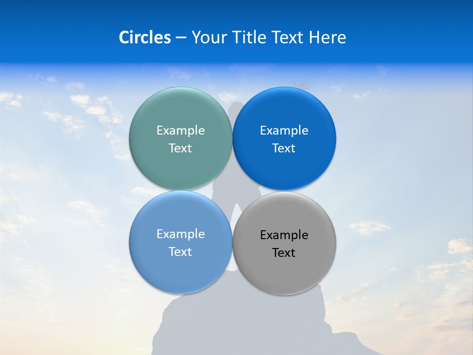 Blue Stand Icon PowerPoint Template