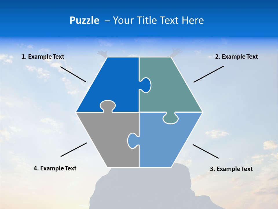 Blue Stand Icon PowerPoint Template