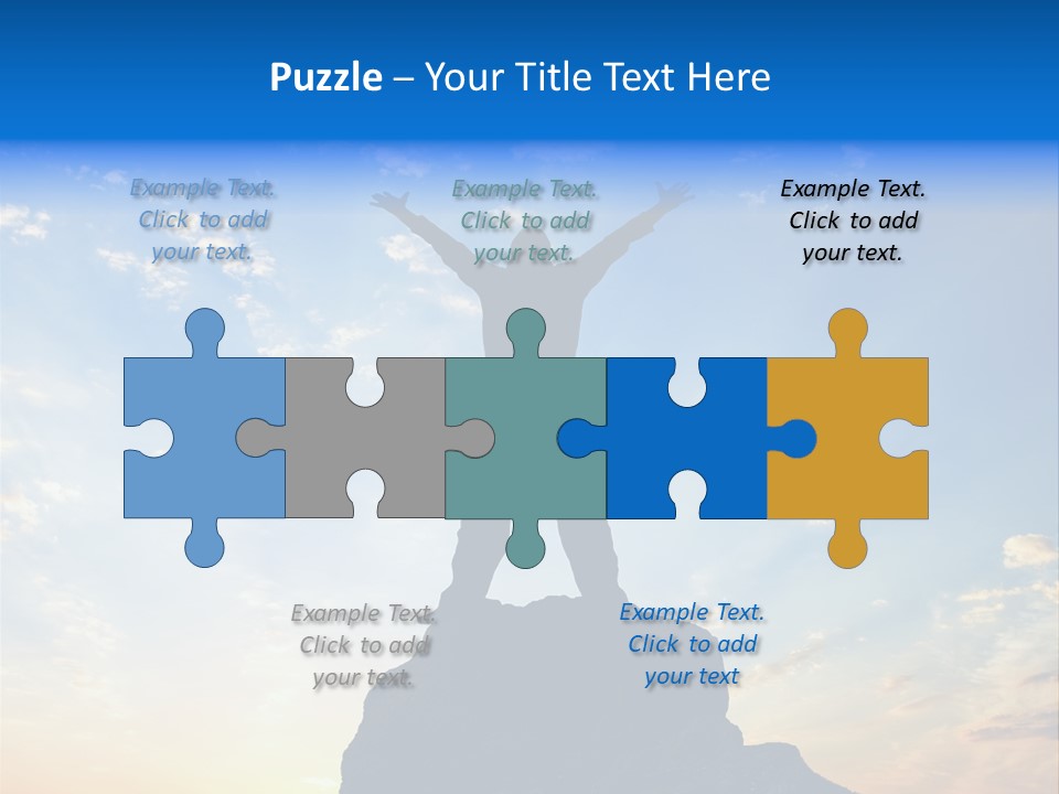 Blue Stand Icon PowerPoint Template