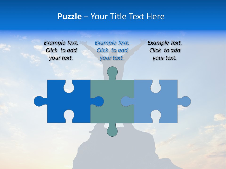 Blue Stand Icon PowerPoint Template