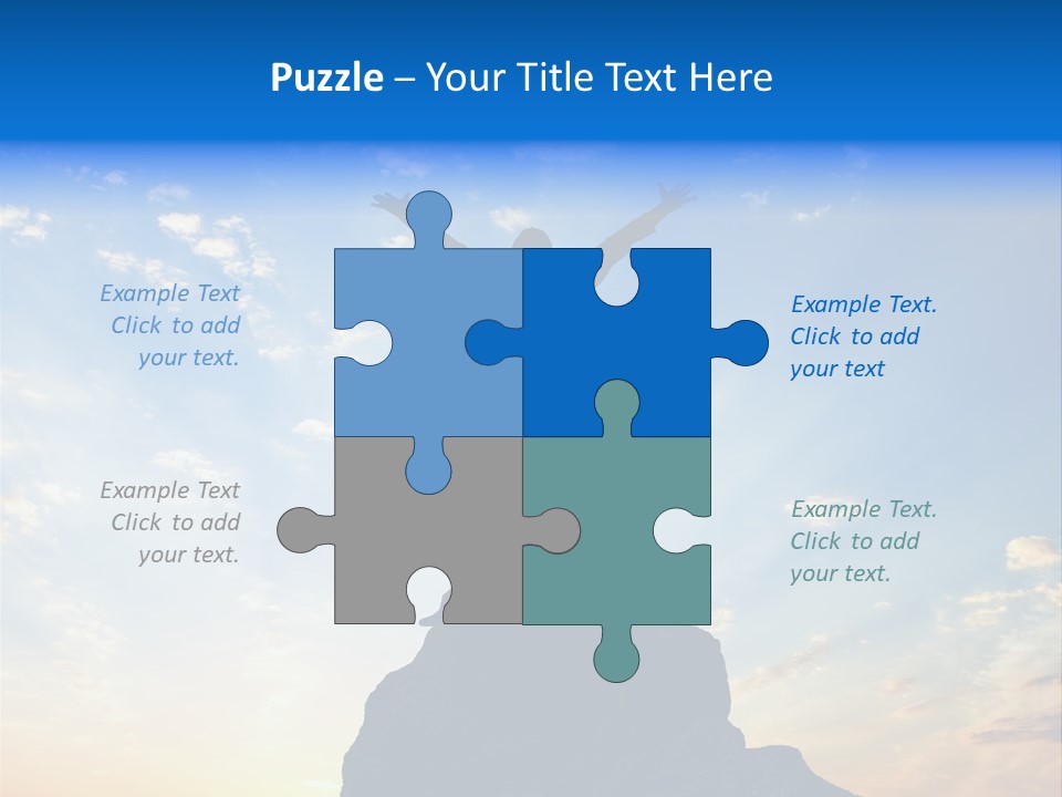 Blue Stand Icon PowerPoint Template