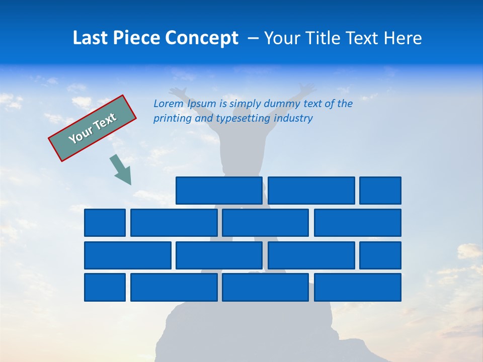Blue Stand Icon PowerPoint Template