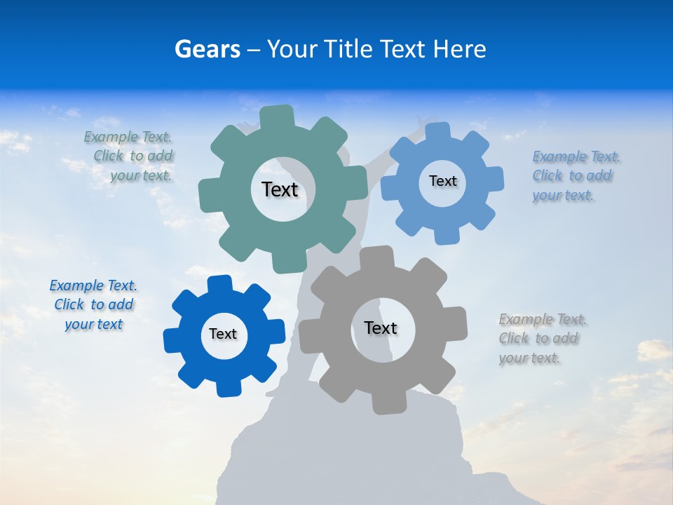 Blue Stand Icon PowerPoint Template