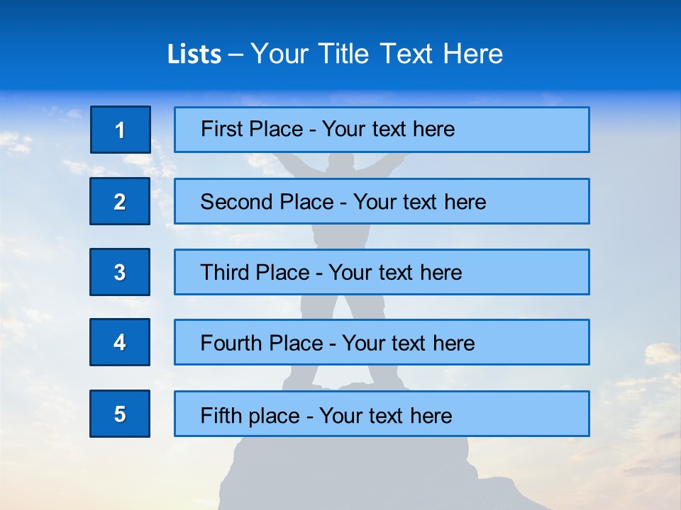 Blue Stand Icon PowerPoint Template