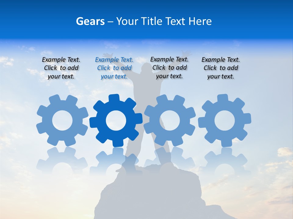 Blue Stand Icon PowerPoint Template