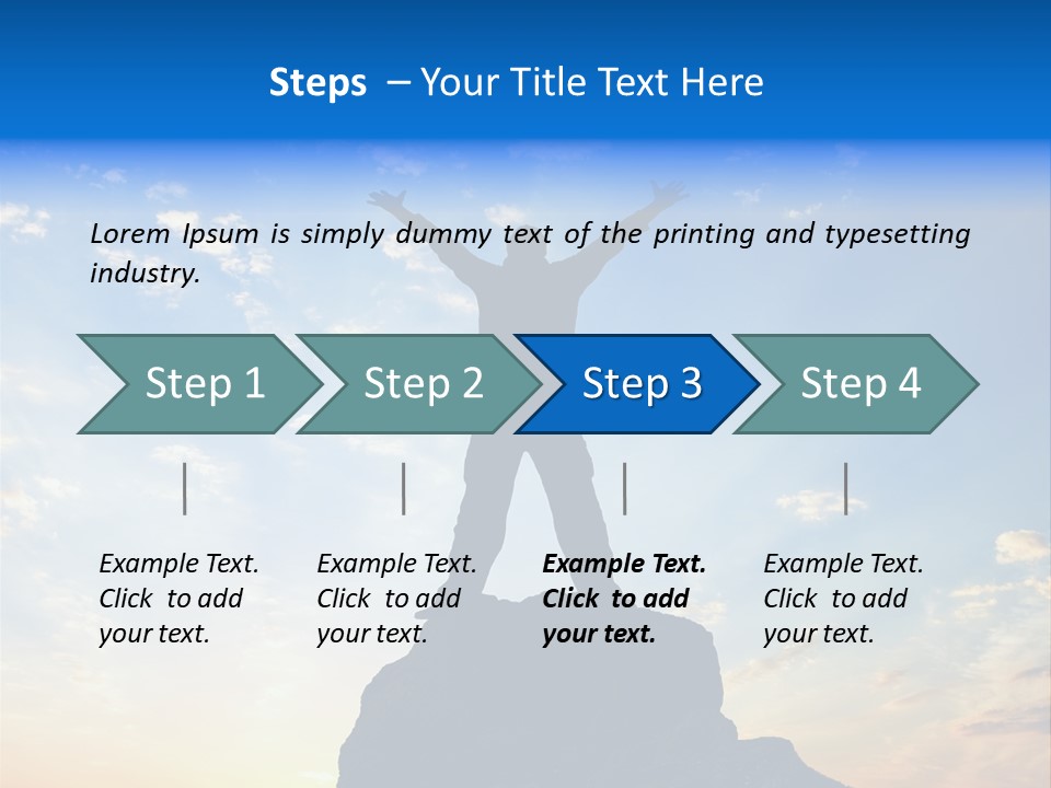 Blue Stand Icon PowerPoint Template