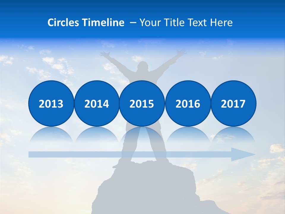 Blue Stand Icon PowerPoint Template