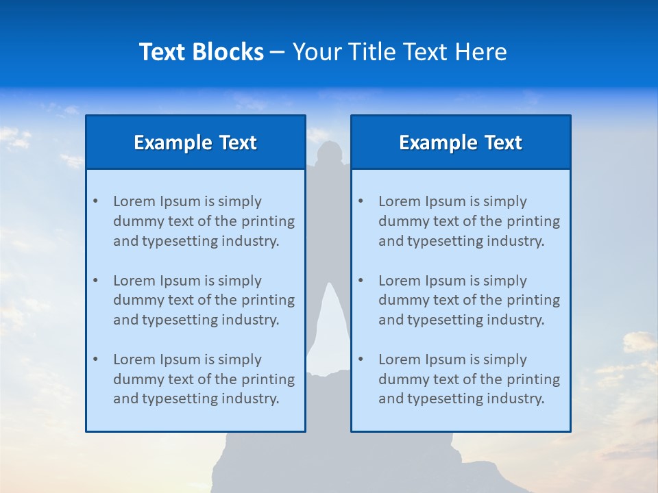 Blue Stand Icon PowerPoint Template