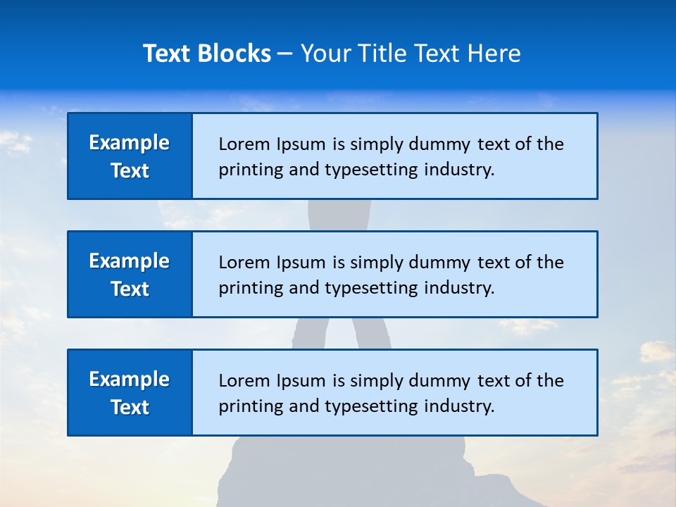 Blue Stand Icon PowerPoint Template