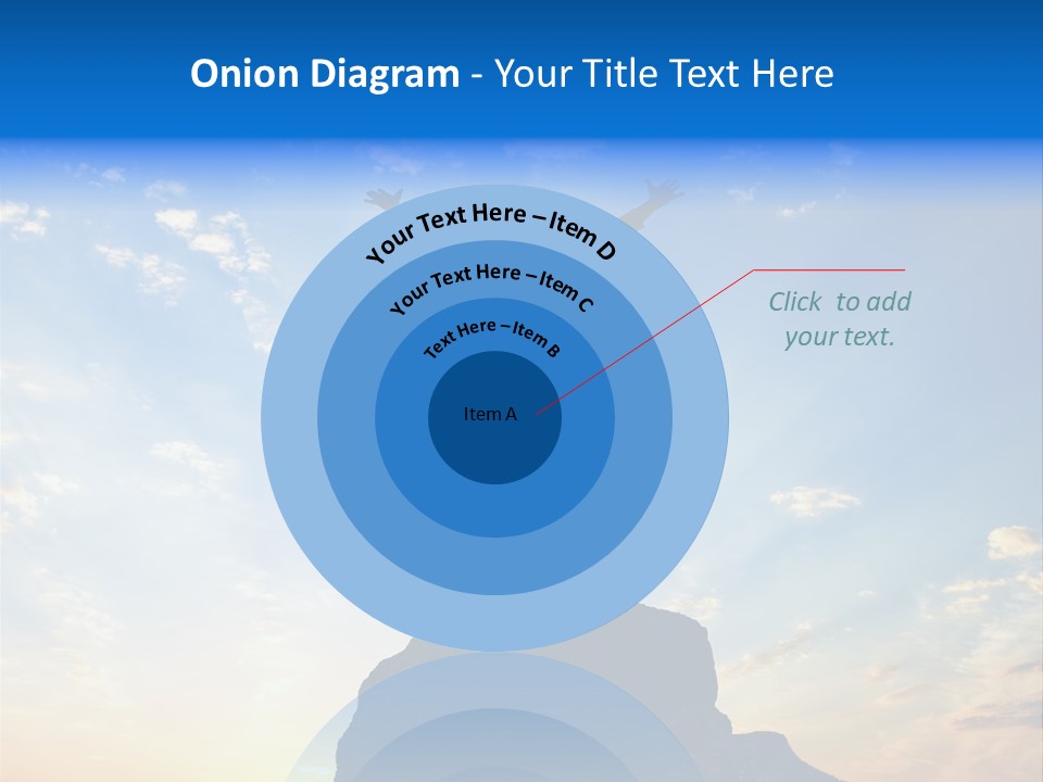 Blue Stand Icon PowerPoint Template