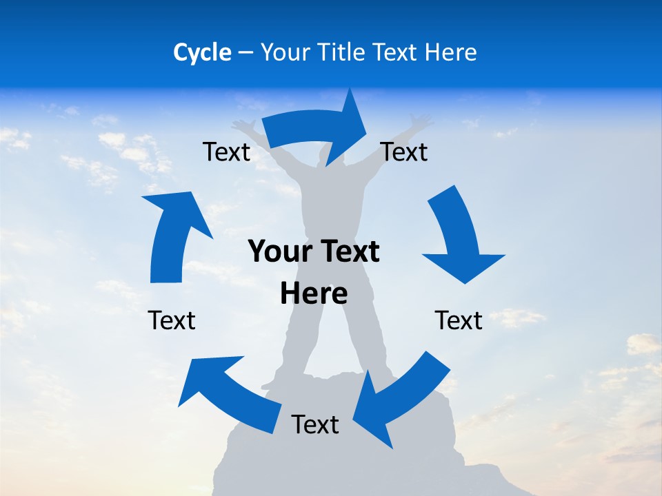 Blue Stand Icon PowerPoint Template