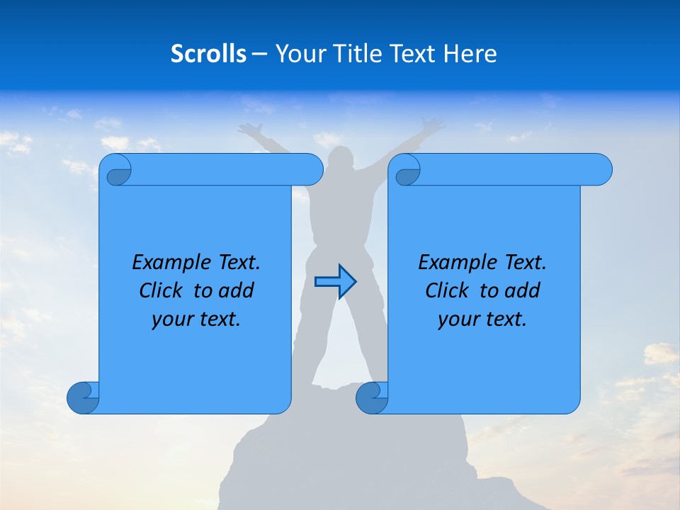 Blue Stand Icon PowerPoint Template