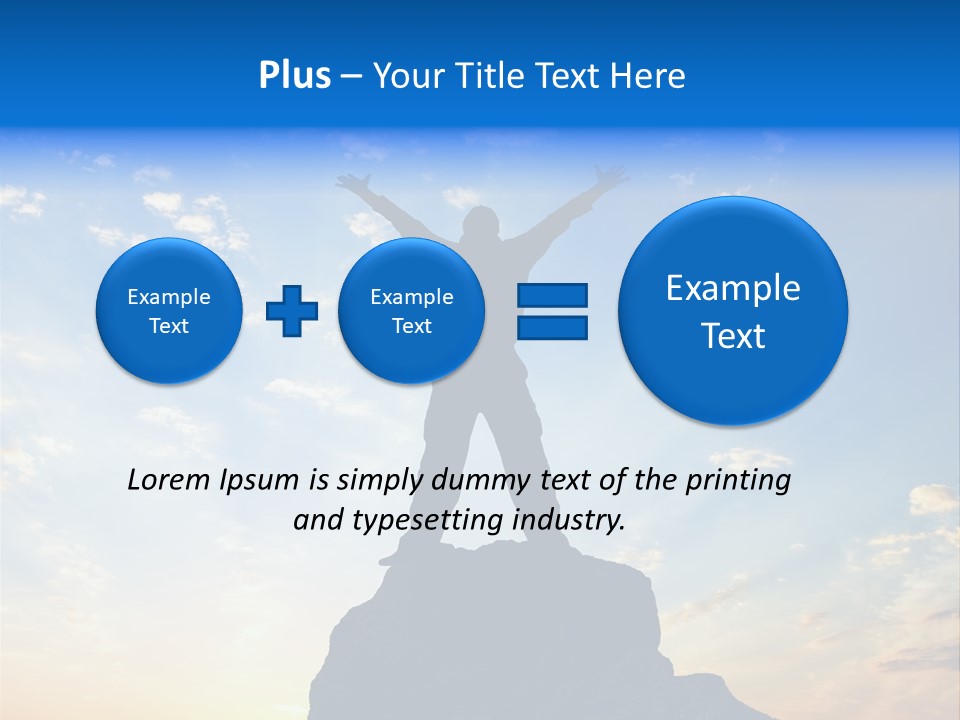 Blue Stand Icon PowerPoint Template
