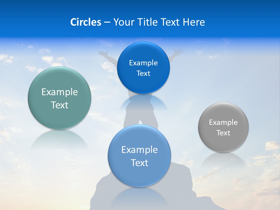 Blue Stand Icon PowerPoint Template