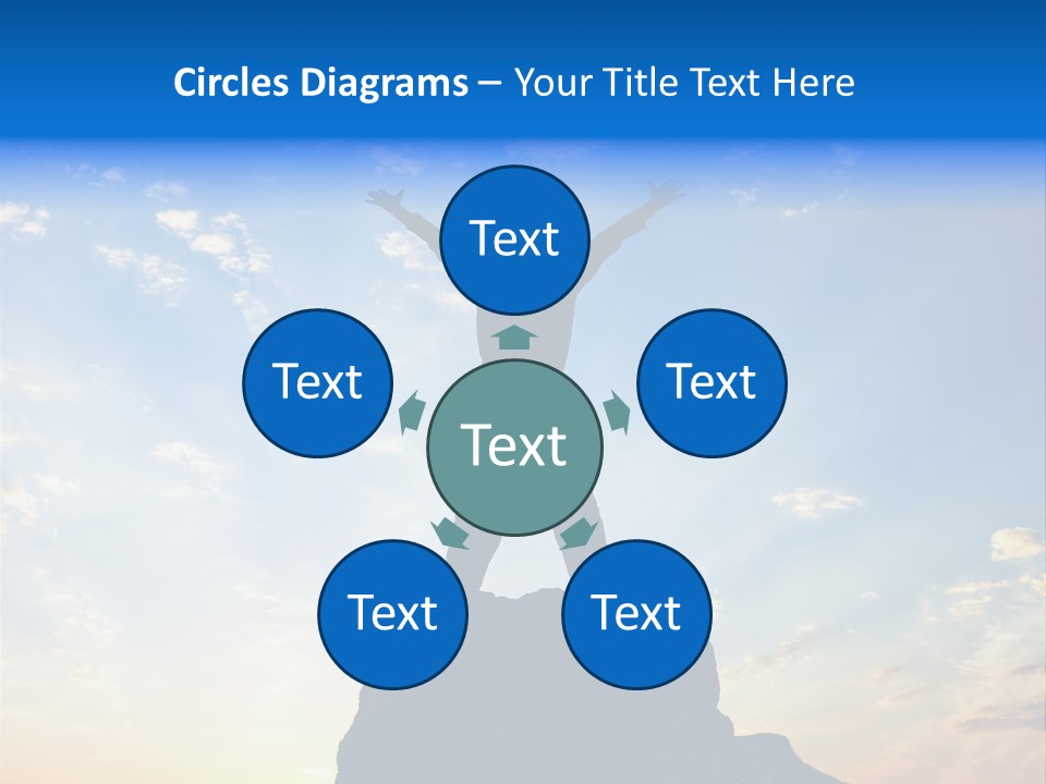 Blue Stand Icon PowerPoint Template