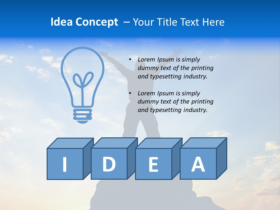 Blue Stand Icon PowerPoint Template