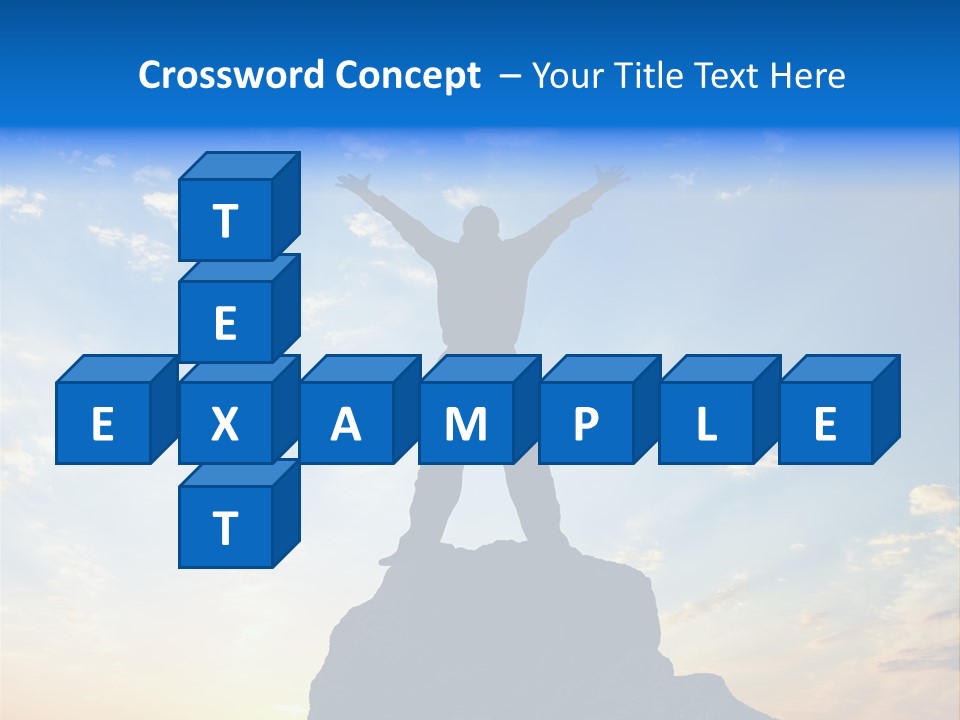 Blue Stand Icon PowerPoint Template