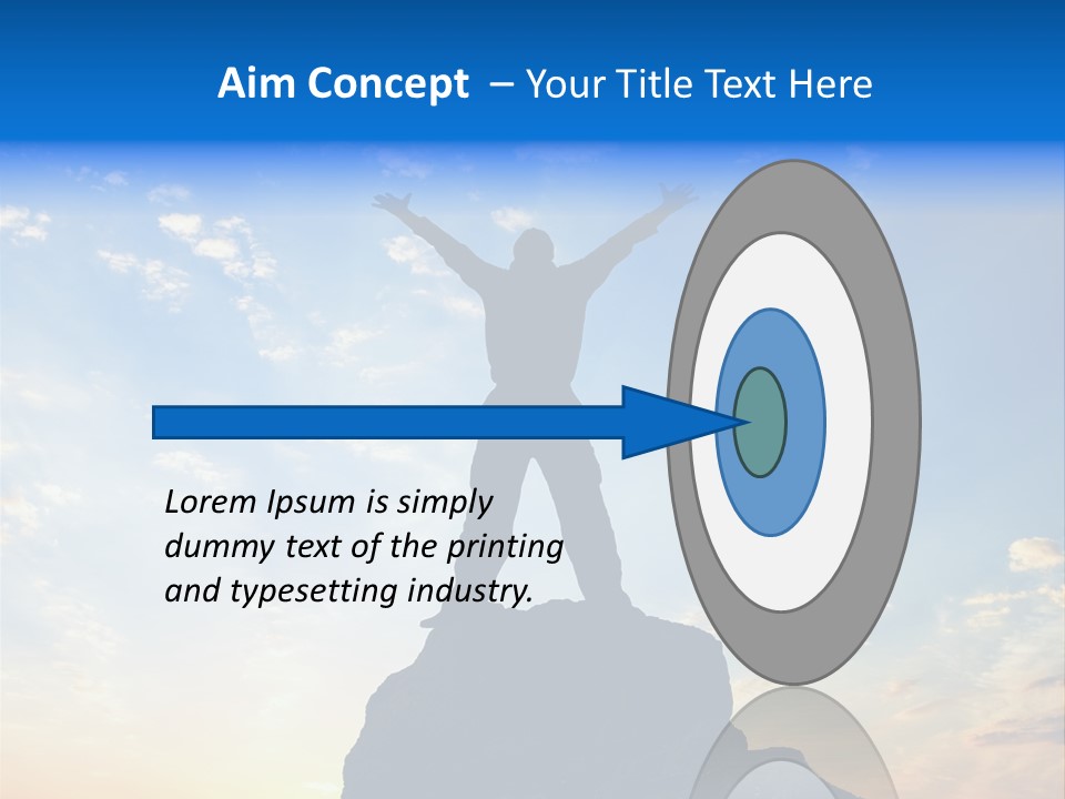 Blue Stand Icon PowerPoint Template