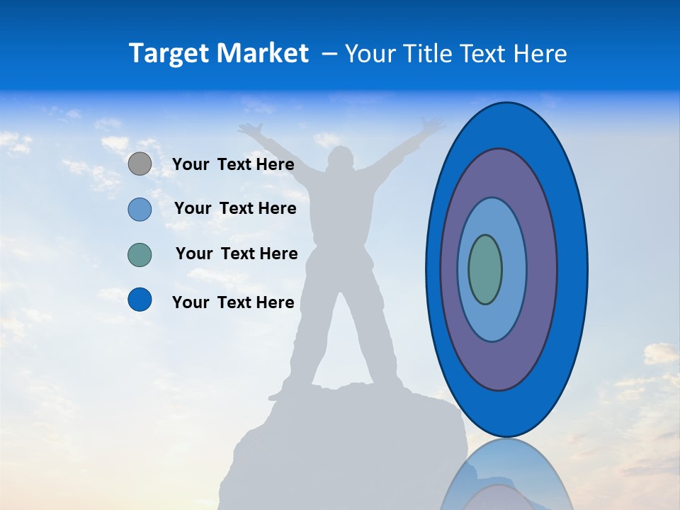 Blue Stand Icon PowerPoint Template