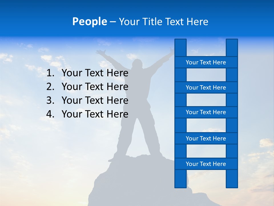 Blue Stand Icon PowerPoint Template