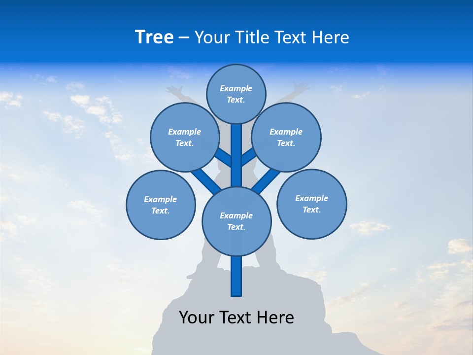 Blue Stand Icon PowerPoint Template