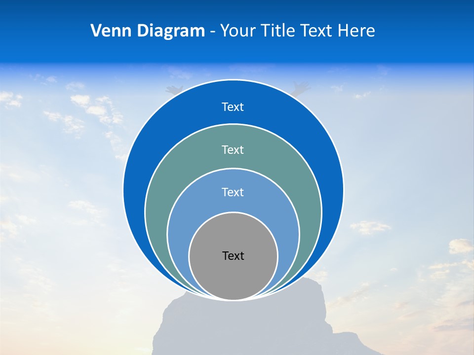 Blue Stand Icon PowerPoint Template