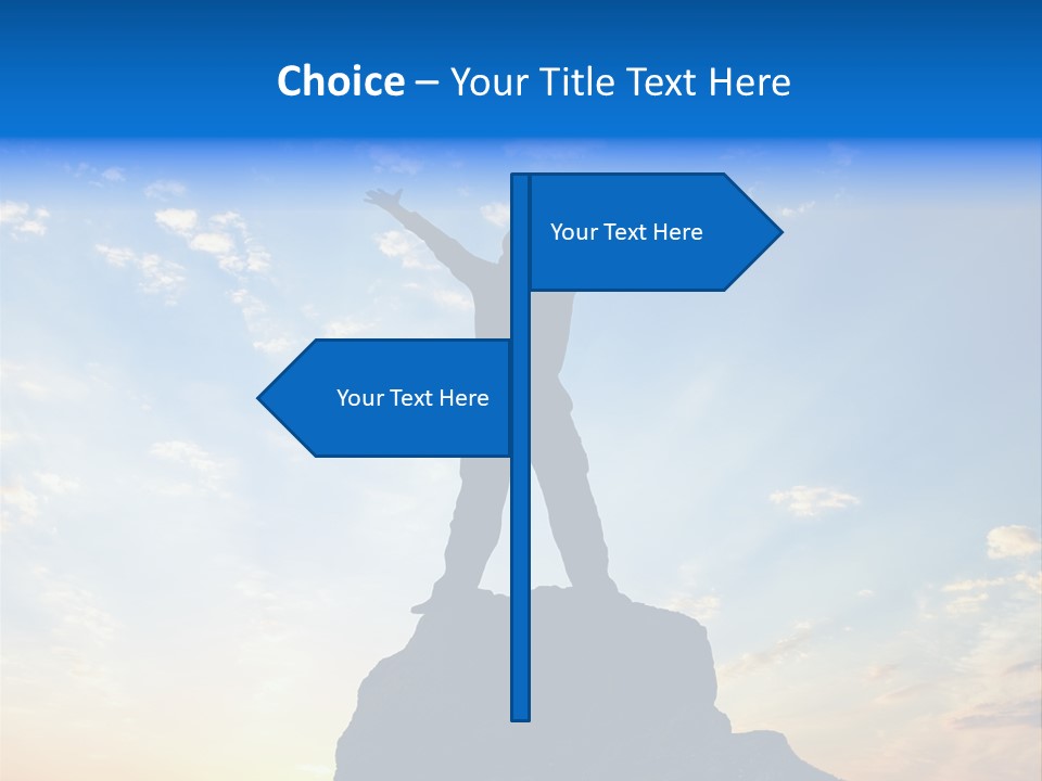 Blue Stand Icon PowerPoint Template