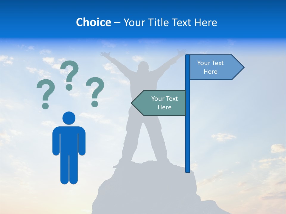 Blue Stand Icon PowerPoint Template
