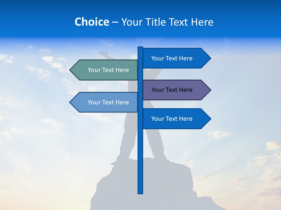 Blue Stand Icon PowerPoint Template