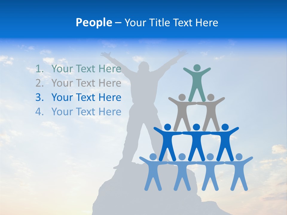 Blue Stand Icon PowerPoint Template