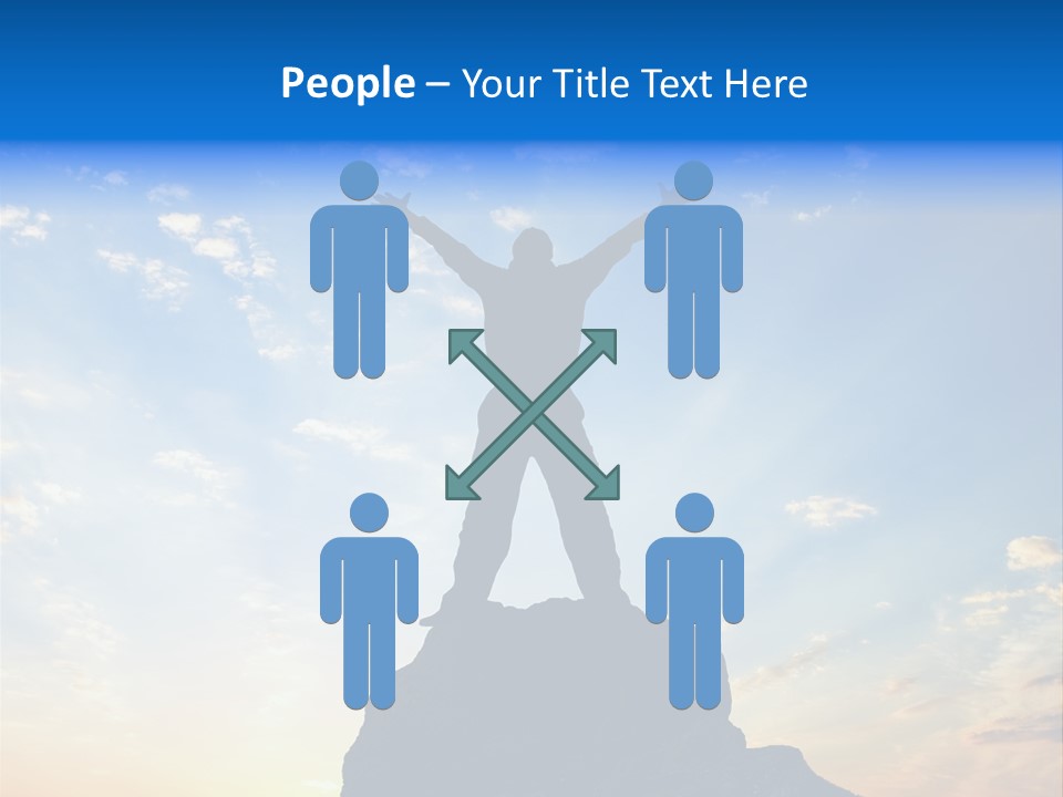 Blue Stand Icon PowerPoint Template