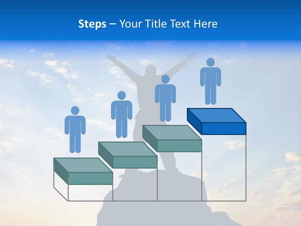 Blue Stand Icon PowerPoint Template