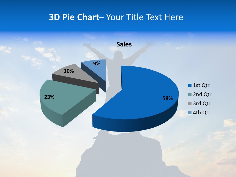 Blue Stand Icon PowerPoint Template