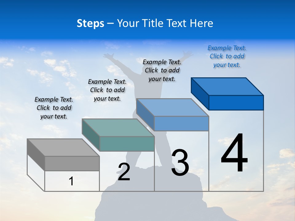 Blue Stand Icon PowerPoint Template